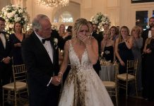 When I unzipped my wedding dress bag just an hour before the ceremony, a foul-smelling liquid poured onto the floor. Across the ruined gown was a handwritten note in bold black ink: “Know your place.” I recognized my future mother-in-law’s handwriting immediately. She expected me to cancel the wedding in humiliation. Instead, I cleaned what I could, put the stained gown on anyway, took my father’s arm, and walked down the aisle before two hundred stunned guests without shedding a single tear. As I reached the altar, I smiled at my groom and quietly whispered, “Your mother forgot one thing… I know the secret that can destroy both of you.”