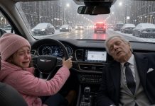 **A POOR LITTLE GIRL GRABBED THE WHEEL AFTER A BILLIONAIRE COLLAPSED—AND WHAT HAPPENED NEXT CHANGED BOTH THEIR LIVES.** At 6:41 on a freezing Chicago night, seven-year-old Lily heard a luxury car honking wildly on an empty street. She ran toward the Bentley and found Maxwell Sterling slumped over the steering wheel, barely conscious. She climbed inside, took control of the car, and drove through the snow—but when Maxwell finally opened his eyes, he stared at the girl in shock and whispered, **“Where did you get that necklace?”**