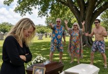 **I WAS FORCED TO BURY MY HUSBAND AND MY SEVEN-YEAR-OLD DAUGHTER ALONE—WHILE MY OWN PARENTS WERE THOUSANDS OF MILES AWAY ON A TROPICAL GETAWAY WITH MY BROTHER.** They were supposed to be my family, but when tragedy struck, they chose a vacation instead of being there for me. I stood beside two graves with no one by my side, never realizing that their absence would soon become the first clue to a secret my entire family had been hiding.