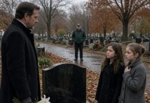 **Twin Girls Leave Flowers at a Stranger’s Grave—Then a Billionaire Finds the Note…** The cemetery caretaker was about to send the two little girls home when the older twin knelt beside William Collins’s grave. She placed a handful of wildflowers on the marble and whispered, “Grandpa, Mommy said we weren’t allowed to come.” Then the younger girl slipped a folded note beneath the flowers. No one noticed the billionaire standing behind them—until he picked it up and read the first sentence.